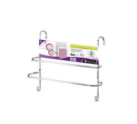 Suporte P/ 2 Toalhas Passerini Laminado Cromado S/ Furos