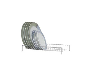 Organizador P/18 Pratos Cromado de Arame C/ Pés
