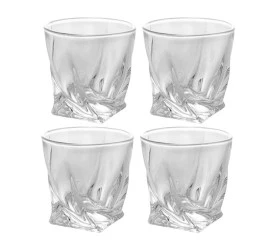 Conjunto 6 Copos P/ Whisky Wolff de Cristal Tortile 310ml