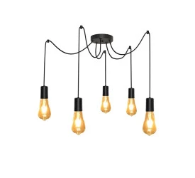 Pendente Taschibra Tears Preta 5Xe27