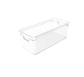 Organizador Clear 37X15X13Cm Ou Natural 