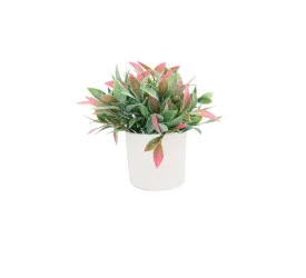 ARRANJO ARTIFICIAL YAZI VASO BRANCO FOLHAGEM MIX YAV1905