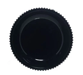 SOUSPLAT YAZI REDONDO BORDA DECORADA PRETO M46-R33PRETO