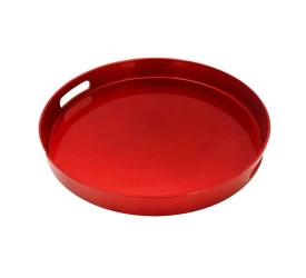 Bandeja Redonda Yangzi Peroliz 33X4 Vermelho