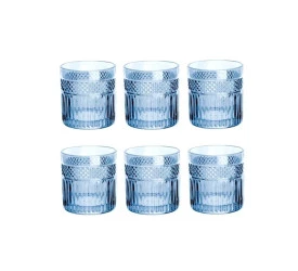 Jogo De 6 Copos L'Hermitage Baixo Palace 320Ml Azul