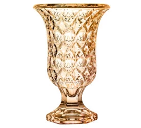 Vaso Angélica L'Hermitage Com Pé Cor Ambar Luster