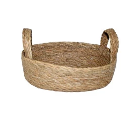 Cesta L'Hermitage Terra Com Alça Em Fibra Natural 