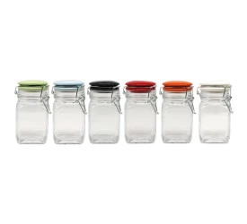 Jogo De Porta Mantimentos Com Tampa Color. 6Pçs 250Ml