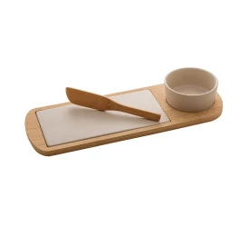 Conjunto para Queijo e Petiscos Lyor Em Bambu 4pçs 7978
