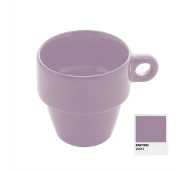 Xícara Para Café Lyor Cerâmica Empilhável Lilas 210Ml