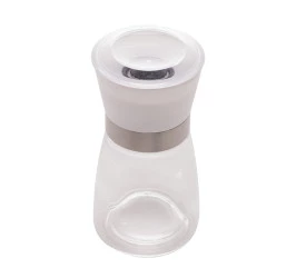 Moedor De Tempero Lyor Vidro Com Tampa Branca 170ml 
