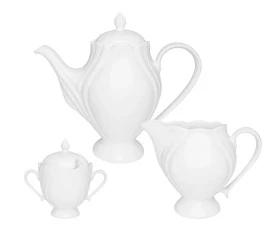 CONJUNTO DE CAFÉ OXFORD 3PÇS - BRANCO 083732