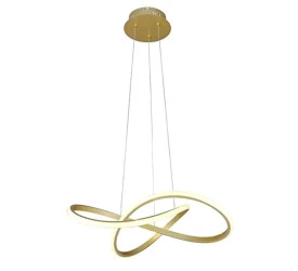 Pendente Fluire 432 Led 0,2W Dourado Bella Sb001
