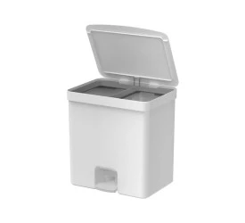 Lixeira De Pedal Ou Trium 20L Duplo Compartimento