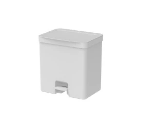 Lixeira De Pedal Ou Trium 20 L Branco Fechado