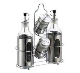 Jogo De 2 Galheteiros E 2 Portas Condimentos Dynasty 