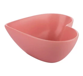Bowl L'hermitage Lovely Coração Em Porcelana Cor Rosa