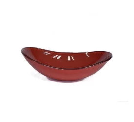 Cuba  De Vidro Mimex Oval Small Vermelho Barroco Co48