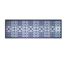 Passadeira P/Cozinha Azulejo Azul  Uzoo 50x1,50