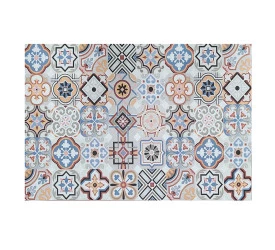 Tapete P/Cozinha Estamp. Azulejos Coloridos Uzoo 40x60