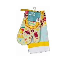 Kit Cozinha Le Chef Pano/Luva Amarelo Uzoo 0300722402