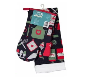 kit Cozinha Le Chef Pano/Luva Utensílios Uzoo 0300722401