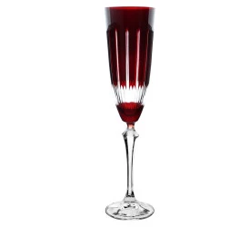 Taça Full Fit para champanhe Elizabeth lapidada 200ml Vermelha