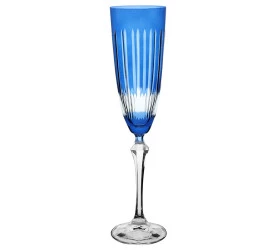 Taça Full Fit para champanhe Elizabeth lapidada 200ml Azul