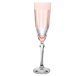 Taça Full Fit para champanhe Elizabeth lapidada 200ml Rosa 58626