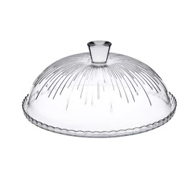 PRATO PARA BOLO PETISSERIE C/ TAMPA EM VIDRO 46650