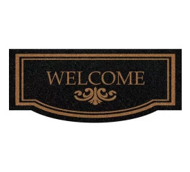 Capacho De Vinil Welcome Kapazi Preto 30X70 - 01VIFORWE03
