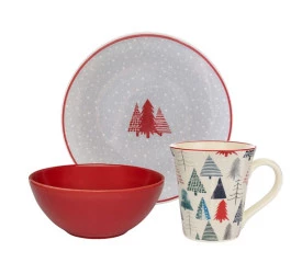 Conjunto Lanche Oxford Jolly 3 Peças Pinheirinho