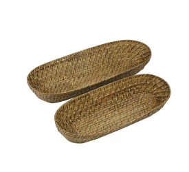 Cesta P/Pães Retangular em Bambu Rattan L'Hermitage36x16x6Cm