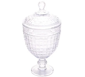 Potiche Decorativo Lyor C/Pé De Cristal De Chumbo Tress 4413