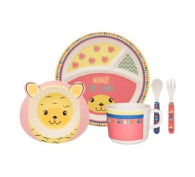 Conjunto Para Refeição Infantil Oxford 5Pçs Me Lhama 