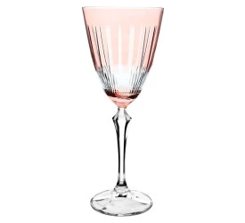 Taça Para Água Elizabeth Lapidada Rosa 350Ml