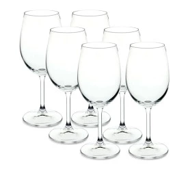 Jogo De 6 Taças Para Vinho Tinto Anna Em Cristal 450Ml