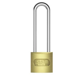 Cadeado Stam 30mm Zamac Latonado Haste Longa
