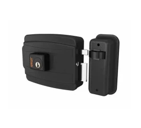 Fechadura Elétrica Cil 40mm Abre P/ Dentro Preto Fosco 