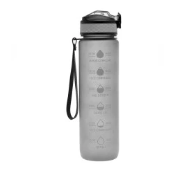Garrafa Lyor Para Água Com Marcadores Cinza 1L 