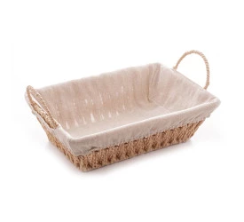 Cesta Wolff C/alca Retangular C/forro Em Tecido 31x19x12cm