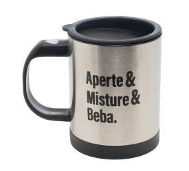 Caneca Lyor Mixer de Aço Inox C/tampa 380ml 2895