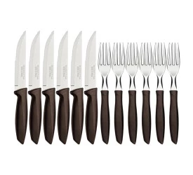 Jogo Churrasco Inox 12 Peças Plenus Marrom