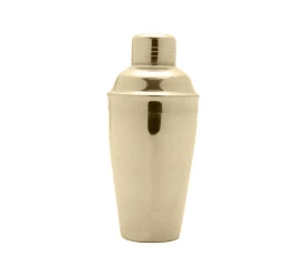 Coqueteleira Lyor de Aço Inox Dourada 500Ml 