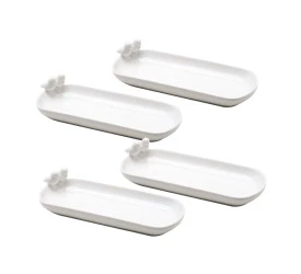 Conjunto 4 Petisqueiras Wolff Porcelana Birds 18114