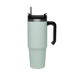 Caneca Wolff Térmica Parede Dupla e Canudo Verde 890ml 