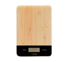Balança de Cozinha Lyor Digital C/Estampa de Bambu 5Kg
