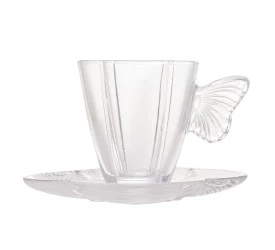 Conjunto 4 Xicaras de Chá Wolff  C/ Pires Butterfly 180ml