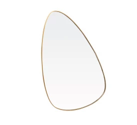Espelho Orgânico Lyor C/ Borda de Metal Dourado 23x35cm 5639