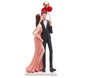 Figura Decorativa Wolff Resina Casal 12,5x7,5x31cm